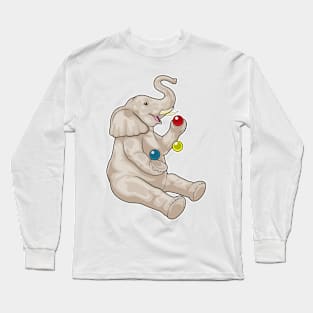 Elephant Juggler Juggle Long Sleeve T-Shirt